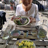 Sweet potato toast and Mexican tacos  at My Mother's Daughters  in Lisbon