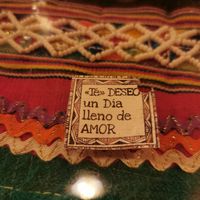 Label of the tea at Creperia La Boheme in Cusco