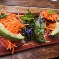 Vegan sandwich at Creperia La Boheme in Cusco