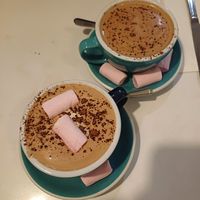 Hot chocolate with strawberry marshmellows at Partisan in York