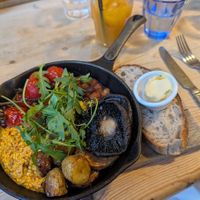 Vegan full breakfast at Partisan in York