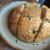 vegan garlic bread (have to ask for this option) at Kneading Ruby in Wollongong