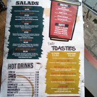 Large menu 1 at Basement Browns in Leamington Spa