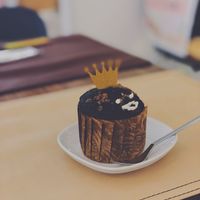Charcoal muffin at Medaka Natural Kitchen  in Osaka