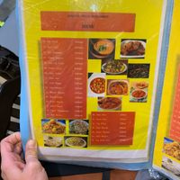 Menu at Anmole in Bangkok