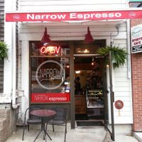 outside at Narrow Espresso in Halifax