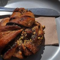 Cinnamon roll at Orchard Lane Coffee House in Folkestone