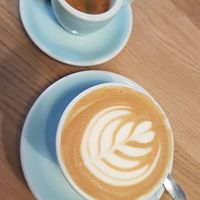 Latte & double espresso at Orchard Lane Coffee House in Folkestone