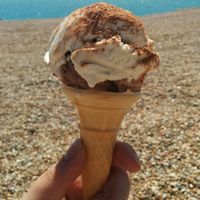 Vegan ice cream at Orchard Lane Coffee House in Folkestone