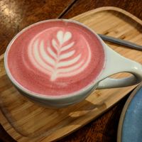 Beetroot latte at Orchard Lane Coffee House in Folkestone