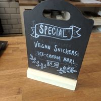 Vegan ice cream snickers at Orchard Lane Coffee House in Folkestone