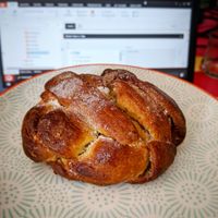 Freshly baked Swedish bun delivered ☺️ at Orchard Lane Coffee House in Folkestone