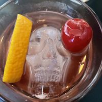 Agent Orange fun ice cube  at Georgetown Liquor Company in Seattle