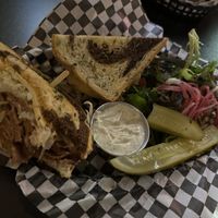 Rueben and yummy side salad  at Georgetown Liquor Company in Seattle