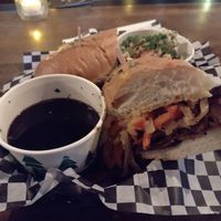 French dip and potato salad at Georgetown Liquor Company in Seattle