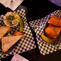 BLT, potato salad and cheesesteak sandwich. at Georgetown Liquor Company in Seattle