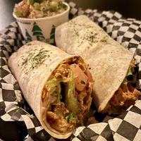 Chipotle chicken wrap + potato salad   at Georgetown Liquor Company in Seattle