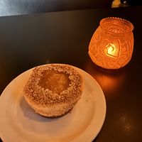 Vegan peach cheesecakee  at Georgetown Liquor Company in Seattle