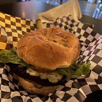 Blue cheese burger   at Georgetown Liquor Company in Seattle