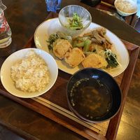 Vegan lunch set  at Cafe 101 in Teshima