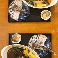 Veggie curry and pie  at Tomy Muesli in Takayama