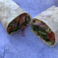 veggie wrap with hummus & guac  at Pie in the Sky in Woods Hole