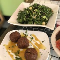 The kale salad has honey in its dressing. Be sure to ask if you don’t want what’s listed   at Bossa Nova in Little Rock