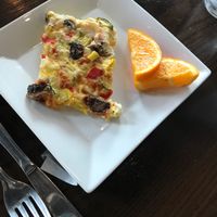 Garden Veggie Quiche for the other non vegan at Wild Rabbit Bistro in Ormond Beach