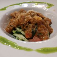 vegan bolognes zoodles !! at Amaranta Biobar in Valencia