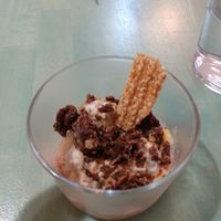 dessert!! vegan pudding :) at Amaranta Biobar in Valencia