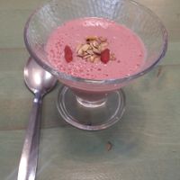 Fresh fruity desert at Amaranta Biobar in Valencia