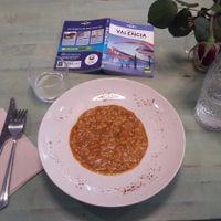 Very good main course with rice and vegetables at Amaranta Biobar in Valencia