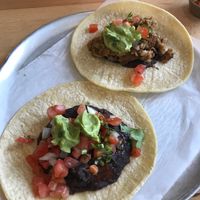 Bean and tofu tacos  at Maizal in Vancouver