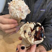 Vegan strawberry shortcake and peanut butter i think  at Van Leeuwen Ice Cream in Hollywood