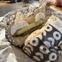 Egg and sausage   at Rise Bagel Co. in Minneapolis