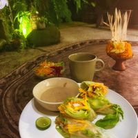 Fresh spring rolls  at Yellow Flower Cafe in Ubud