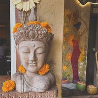 Nice interior   at Yellow Flower Cafe in Ubud