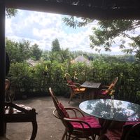 Beautiful seating  at Yellow Flower Cafe in Ubud