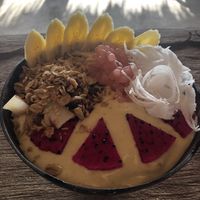 Mellow yellow smoothie bowl  at Yellow Flower Cafe in Ubud