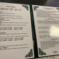 Separate vegan menu (in french)  at ZN Pizza in Lille