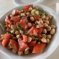 Chickpea salad at Taverna Kalyva in Crete