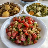 Freshly-made vegan food at Taverna Kalyva in Crete