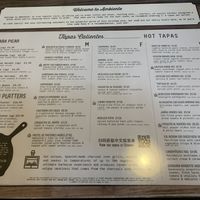 Menu at Ambiente Tapas in Hull