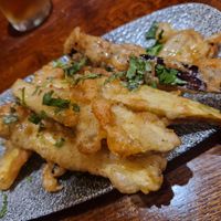 Aubergine tempura. at Ambiente Tapas in Hull