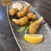 Vegan prawns   at Ambiente Tapas in Hull