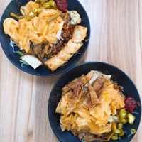 Bee hoon 9.50 w added curry vege, popiah and cripsy thingy at Ru Yi Vegetarian Food 如意香素食 in Central Singapore