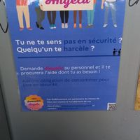 if you don't feel save (harassed), ask staff for angela and they'll help you!  at La Recyclerie in Paris
