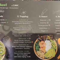 Menu at Minmin - Stuttgart HBF in Stuttgart