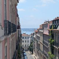 View from one of the tables at A Colmeia in Lisbon