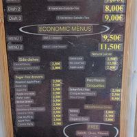 Menu (English translation) at A Colmeia in Lisbon